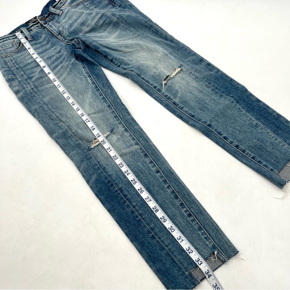 NWT TREASURE & BOND Woman's Patchwork Artsy Gravel Medium Remade Jeans Size 25 - Picture 9 of 15